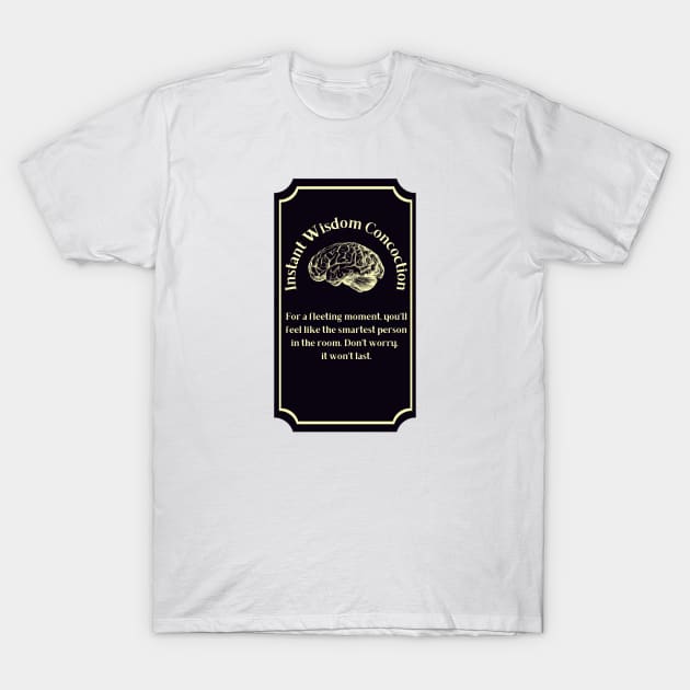 Potion Label: Instant Wisdom Concoction, Halloween T-Shirt by Project Charlie